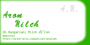 aron milch business card